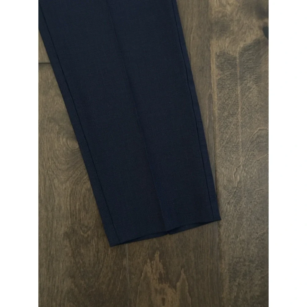 NWT Van Heusen Flex Flat Front Dress Pants Boys Size 14R Navy Blue Stretch‎